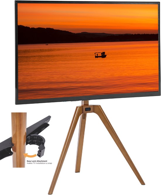 Tv standaard driepoot hout