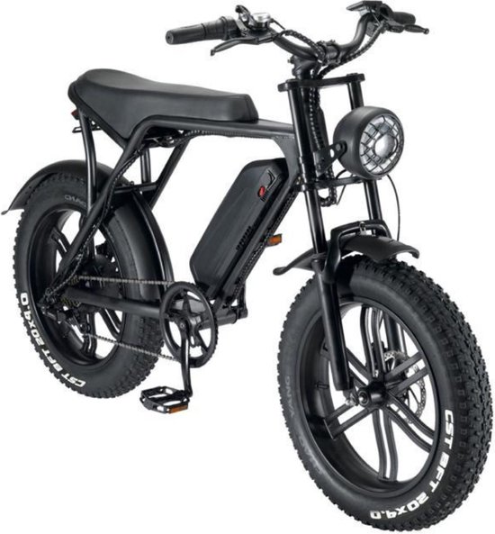 V8 – Rijklaar – Fatbike – Elektrische Fatbike – Elektrische Fiets – E bike – Zwart