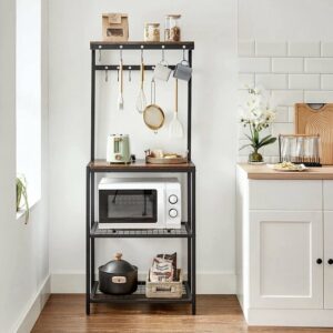 VASAGLE KKS021B01 Keukenplank met planken - Industrieel ontwerp - Vintage bruin/zwart review en ervaring