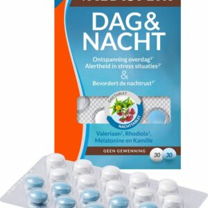 Valdispert Dag & Nacht - Valeriaan voor ontspanning overdag en bevordert de nachtrust* - Rhodiola voor alertheid in stresssituaties* - 60 tabletten review en ervaring