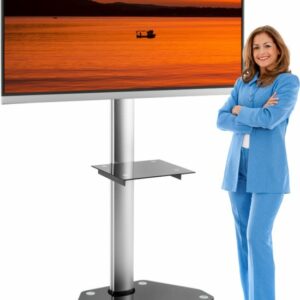 Verrijdbare TV standaard hoog | 37 inch tot 70 inch | 120cm tot 180cm hoog | Met AV Plateau | Stevig en verrijdbaar | In hoogte verstelbaar | 20 jaar garantie | 40 kilo draagvermogen review en ervaring
