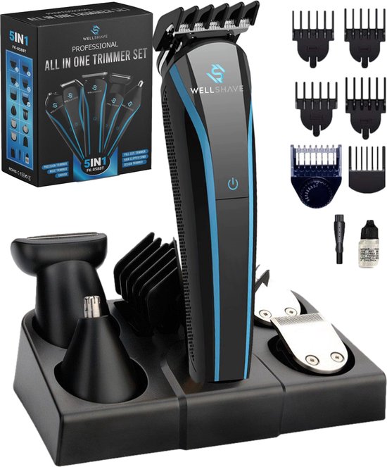 Wellshave 5 in 1 Baardtrimmer Mannen – Trimmer Baard en Lichaam