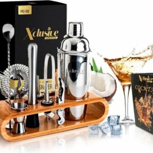 Xclusive-lifestyle® Luxe Cocktail Set - 16-Delige Cocktailset - Cocktail Shaker Set - Nederlandstalig Receptboekje - RVS Cocktailrietjes - Een Uniek Cadeau review en ervaring