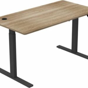 Zit Sta Bureau Elektrisch Verstelbaar | 140x70 | zwart- grijs eiken | met geheugenfunctie review en ervaring